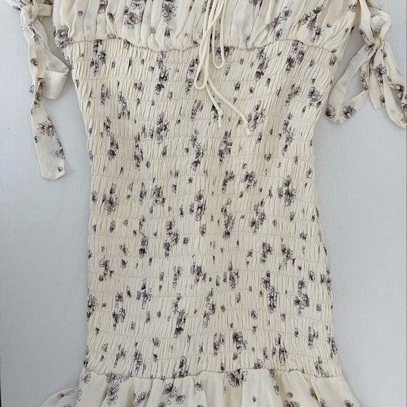 Floral Smocked Mini Dress - Picture 3 of 6